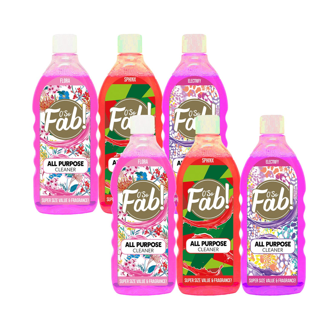 O'So Fab All Purpose Cleaner Designer 33.8 FL Oz 6 Pack